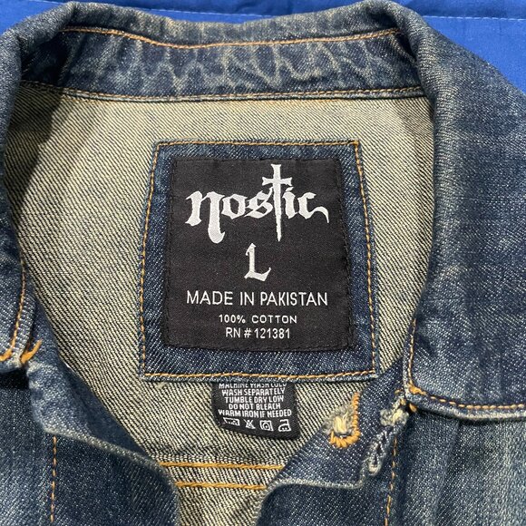 Nostic Denim Jacket - Size Large - Distressed Wash - Picture 2 of 4